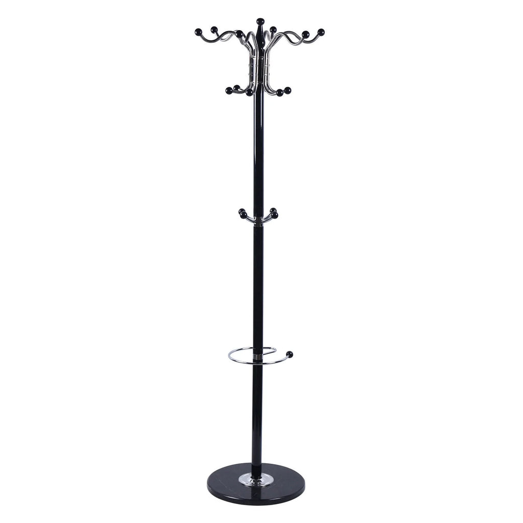 Marble Base Coat Rack with 16 Hooks Y44185