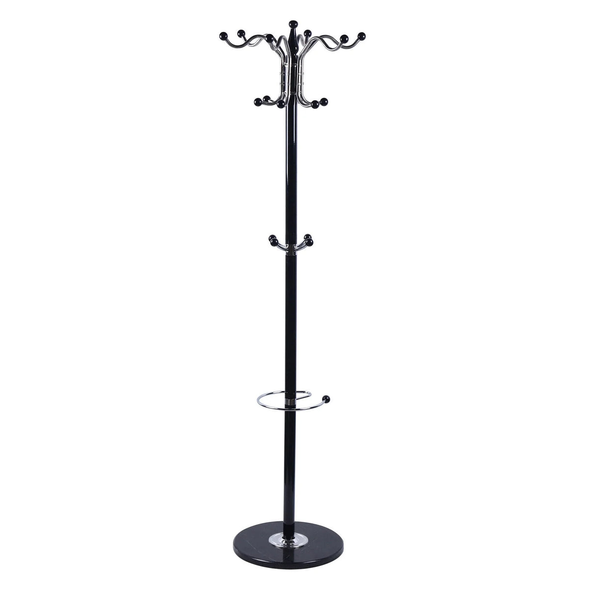 Marble Base Coat Rack with 16 Hooks Y44185