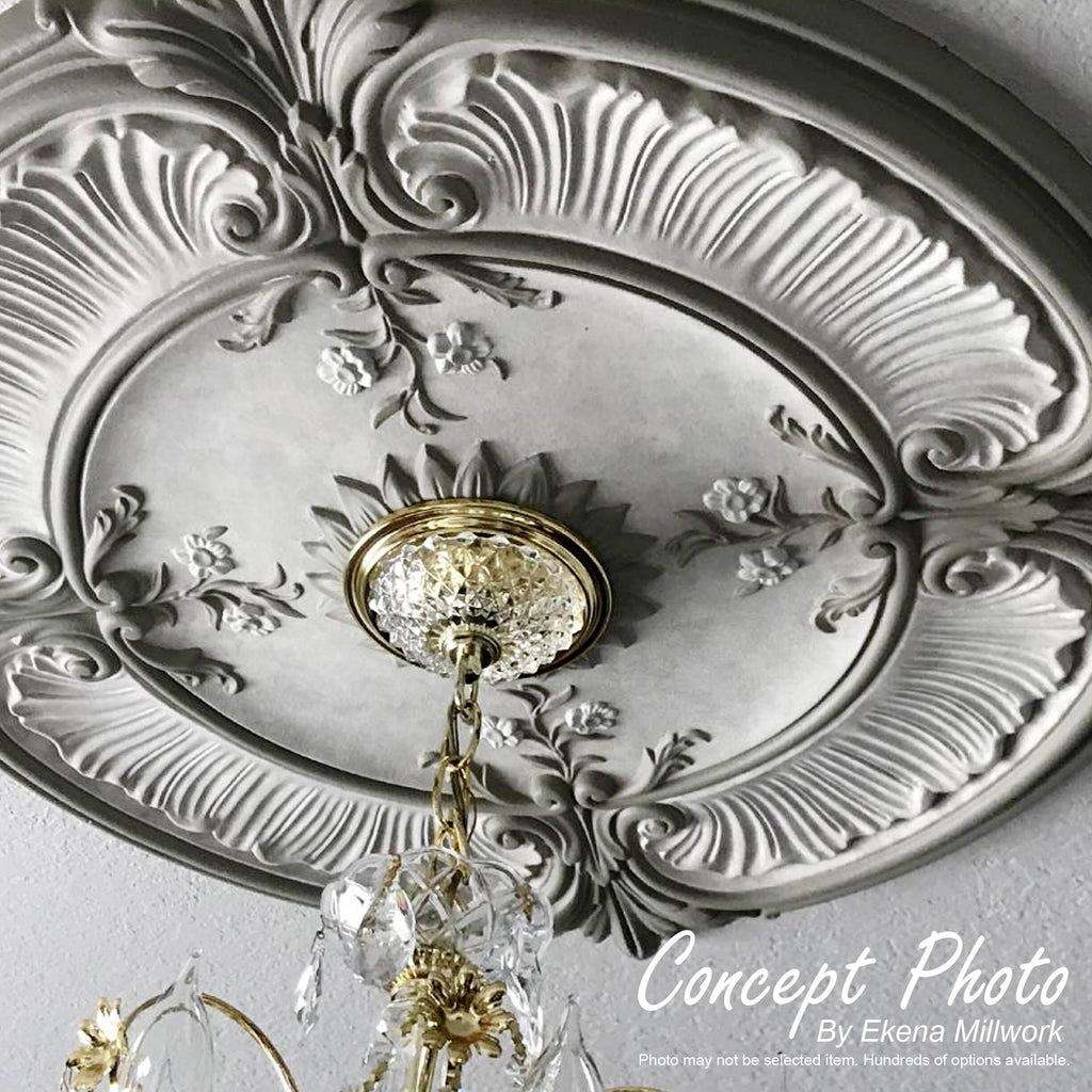 Hand-Painted Pewter Ceiling Medallion L886