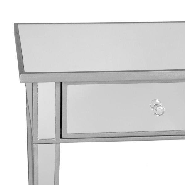 Matte Silver Storage Console Table B317231