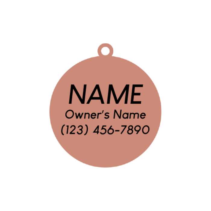 Rose Gold & Navy Pet ID Tag Y42788