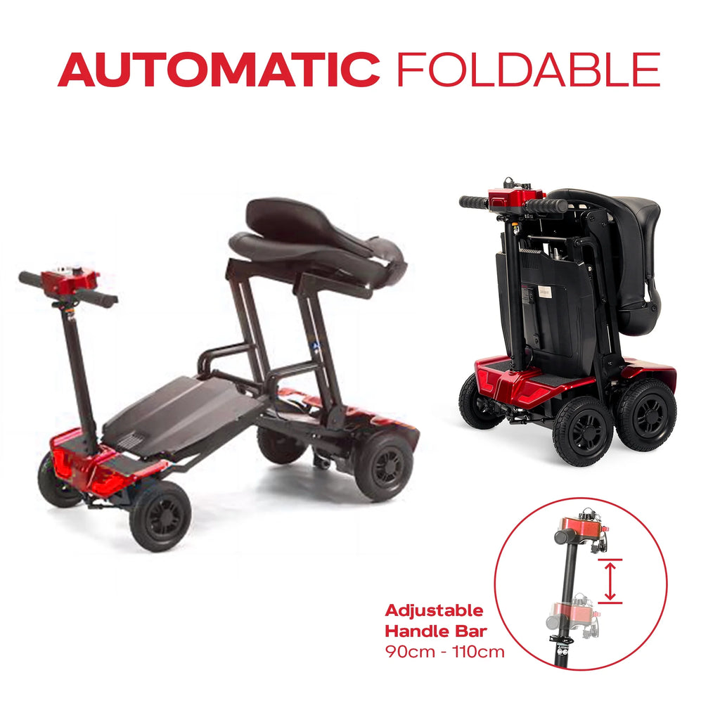Auto Foldable Powered Mobility Scooter with Removable Lithium ion Battery G957