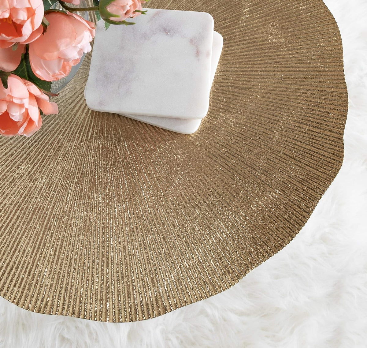 Gold Sand Casted Iron Side Table S11680
