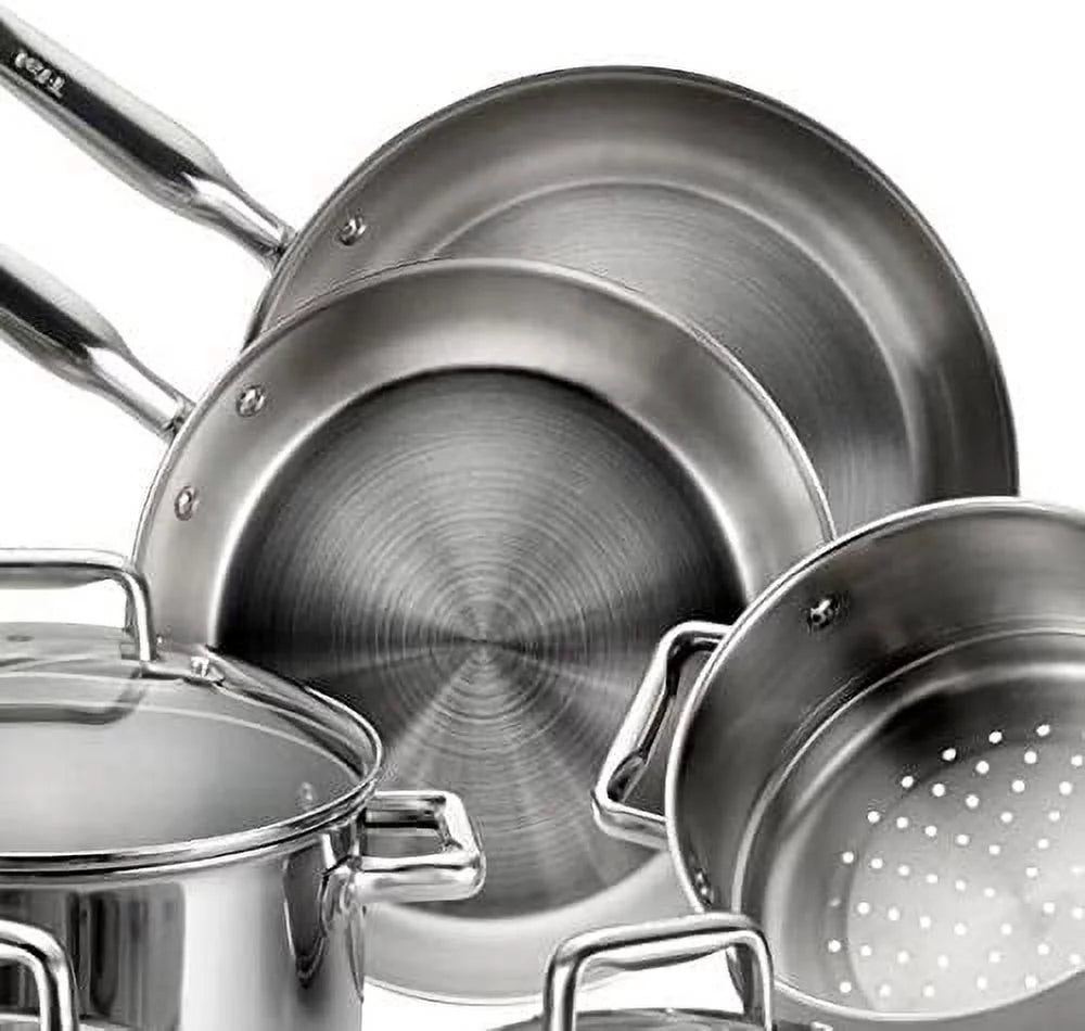 12-Piece Tri-Ply Stainless Steel Cookware Set D433