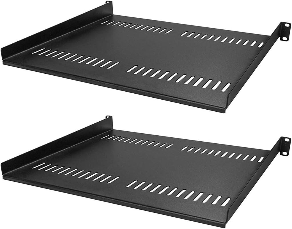 Heavy Duty Steel 1U 19'' Vented Shelf 2 Pack X944