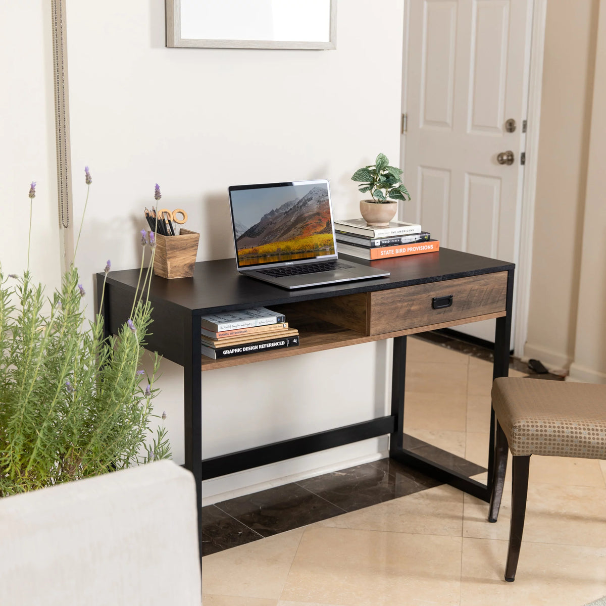 Contemporary Studio Workstation Desk with Drawer G998