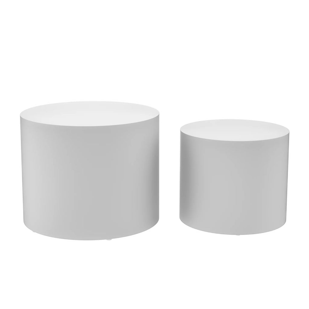 Set of 2 MDF Side Table Coffee Table End Table Nesting Table H53813