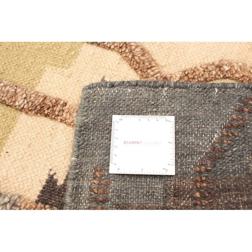 Ivory Wool Kilim Rug D6501