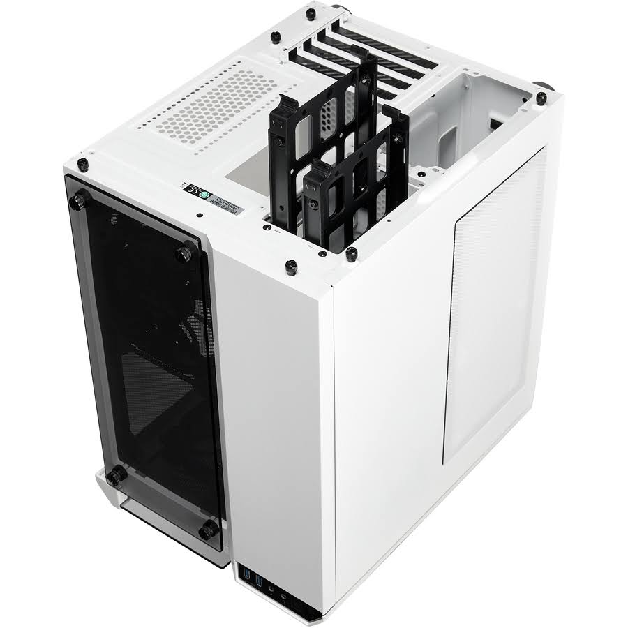 White Tempered Glass Micro ATX Case S4569
