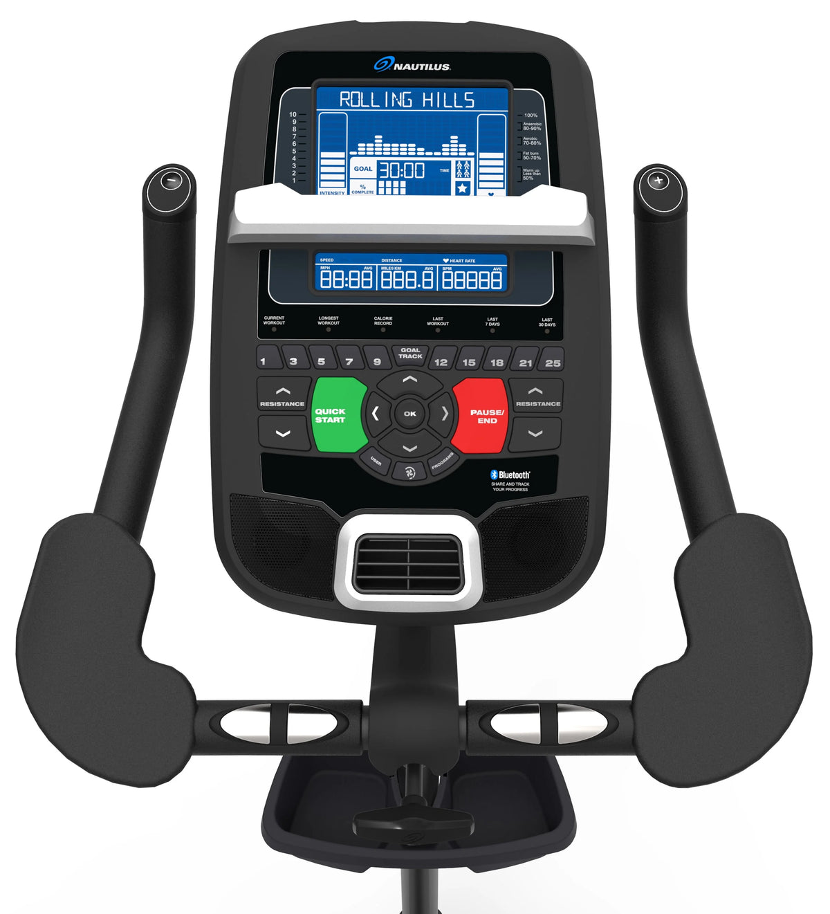 Upright Exercise Bike with Bluetooth Connectivity and 25 Levels of Resistance L77610