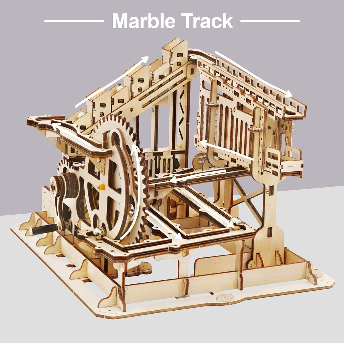 3D Wooden Puzzle Marble Run Model Building Kits Mechanical Puzzle Toy Pack of 2 N1952