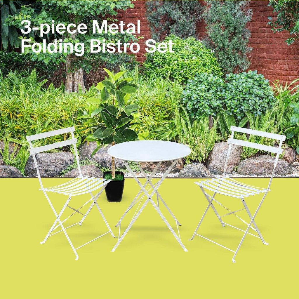 3 Piece Foldable Steel Bistro Set B398