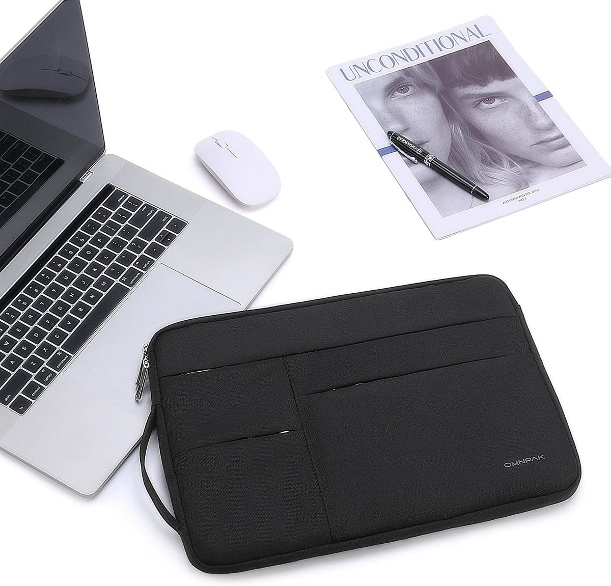 Waterproof Laptop Sleeve Case with Side Handle Strap Z566627