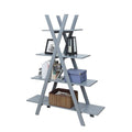 Gray Wood A Frame Bookshelf L51742