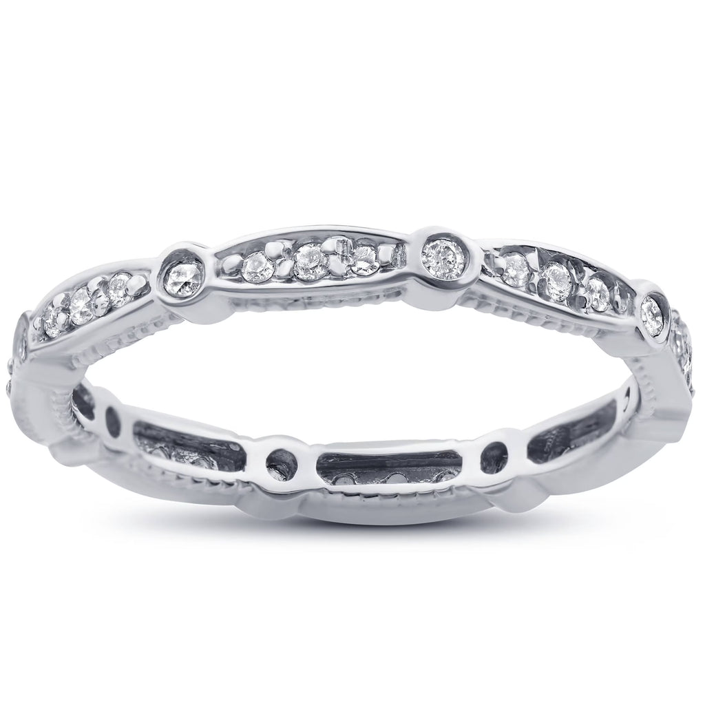 14K White Gold Diamond Eternity Ring P9242
