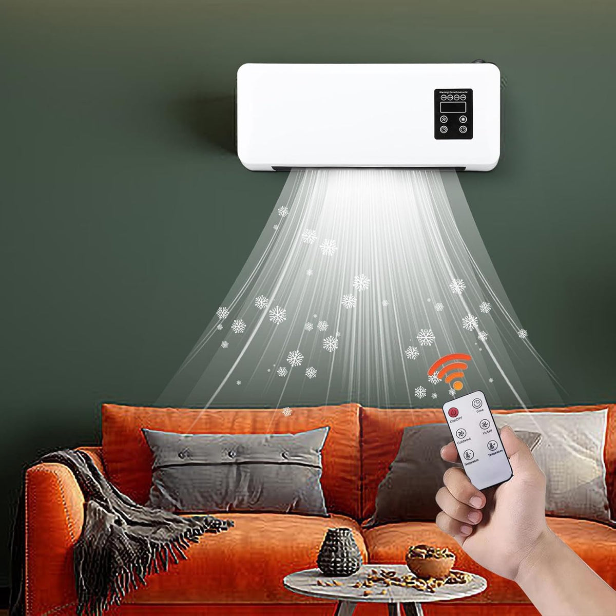 Wall Mounted Air Conditioner & Heater with Remote Control B221