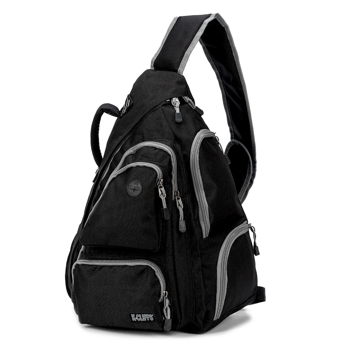 Black Polyester Sling Backpack W424