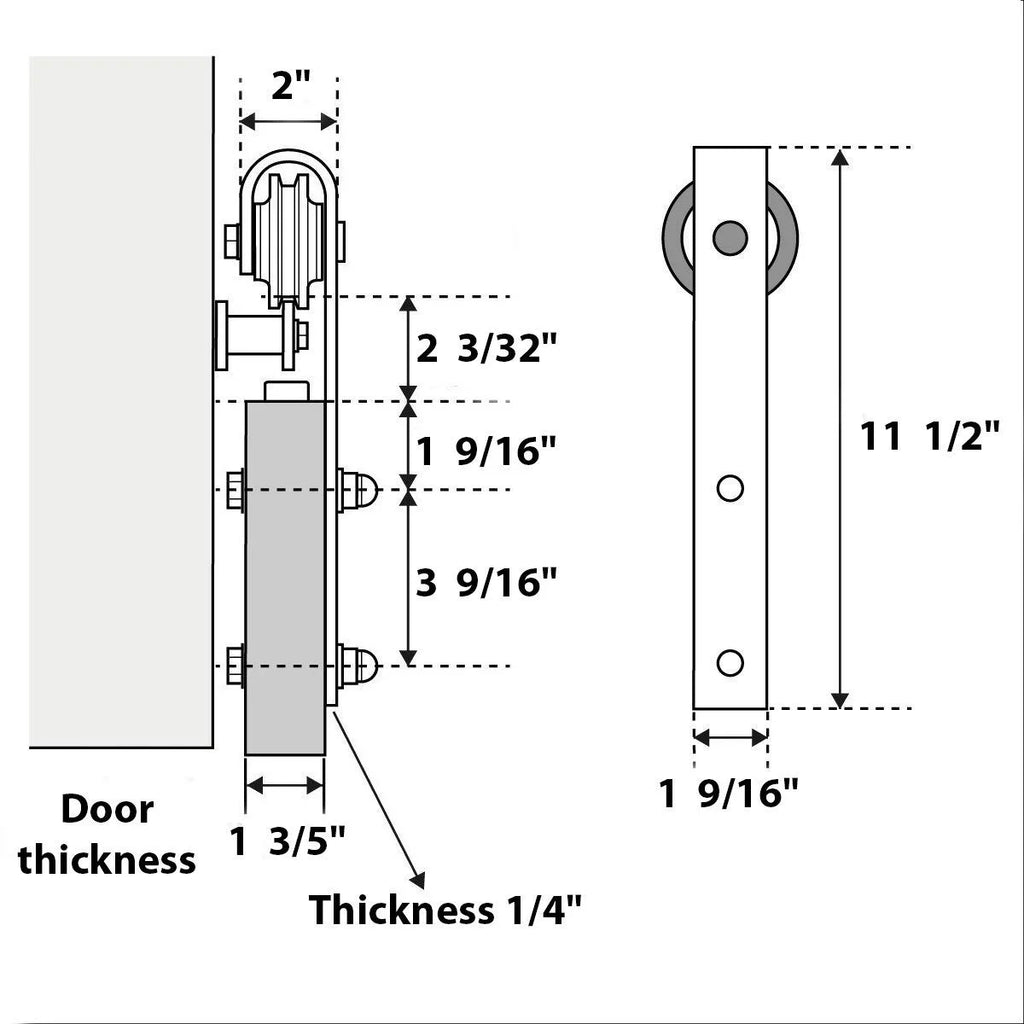 Matte Black Frosted Glass Double Barn Door 64 x 80 inches A16061
