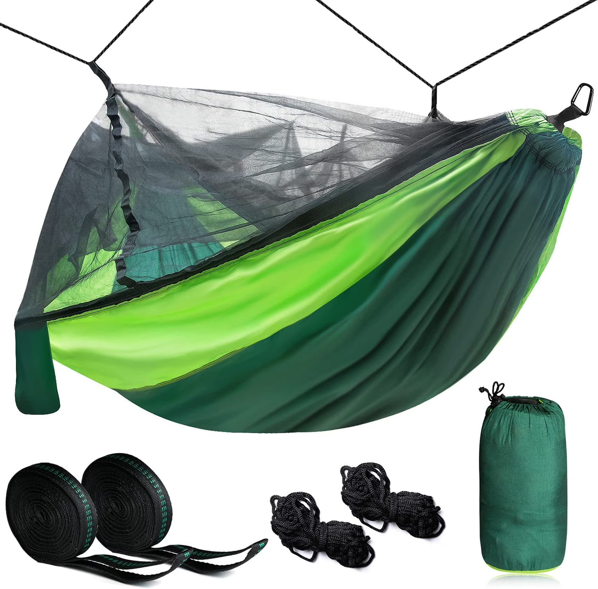 Camping Hammock with Mosquito Net and Tree Straps I9783