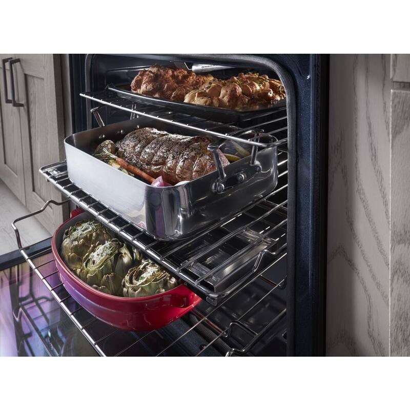 5.8 cu. ft. Slide-In Gas Range in Black Stainless F6308