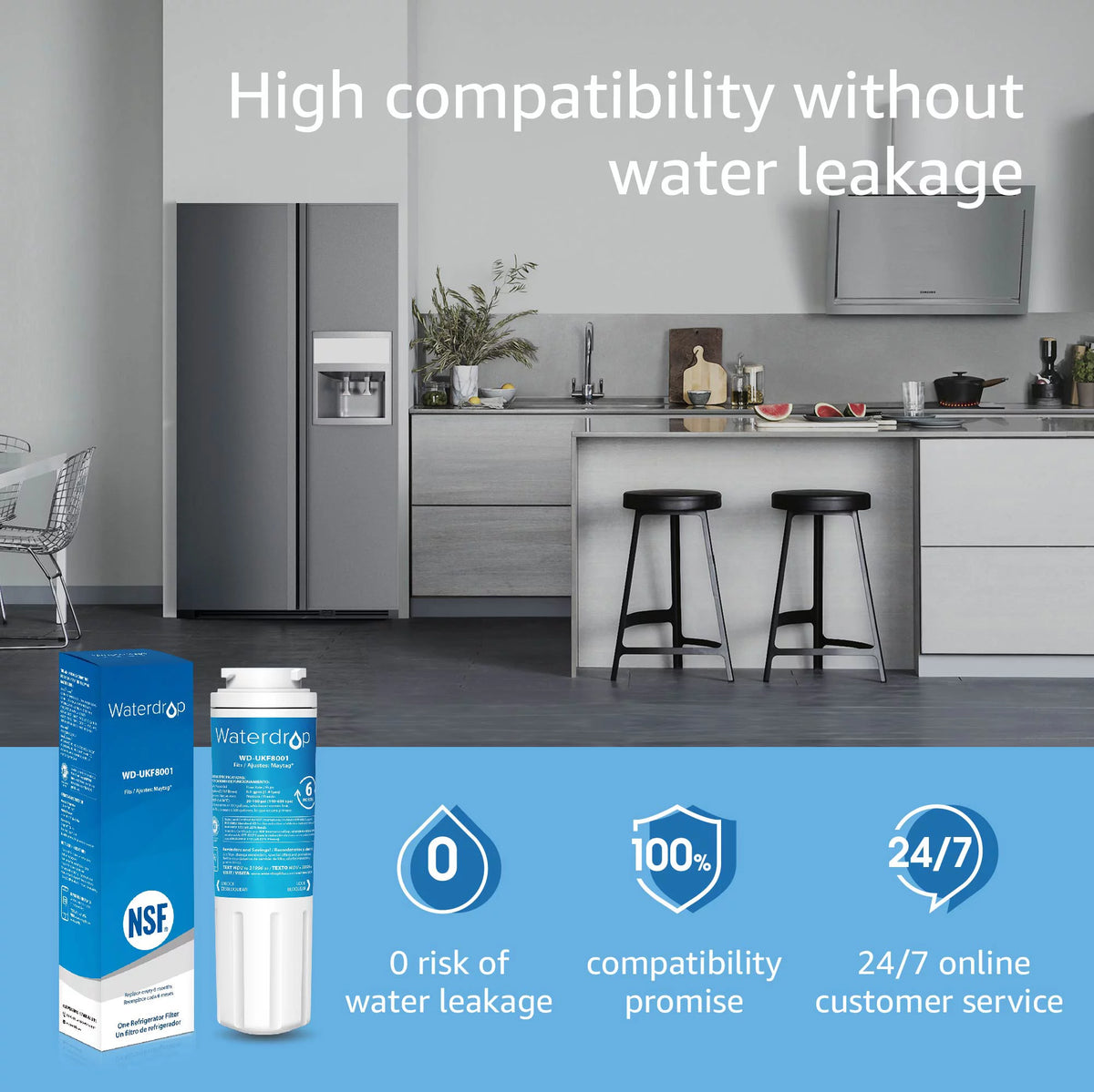 Refrigerator Water Filter, Pack of 3 Z40311