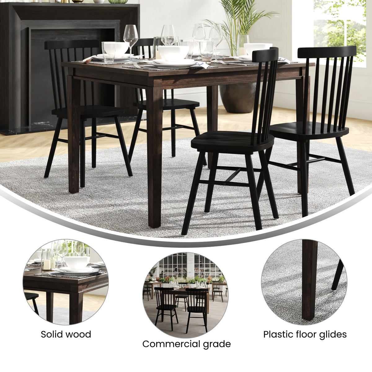 47" Solid Wood Dining Table O94349