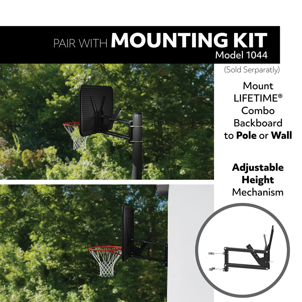 Basketball Backboard and Rim Combo 44 inch Polycarbonate Z75354