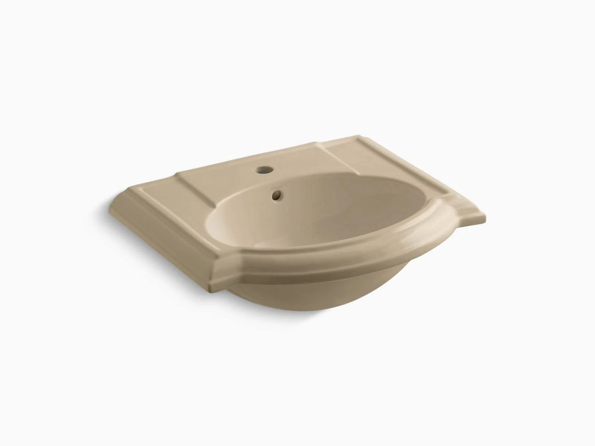 Bathroom Sink with Single Faucet Hole, Mexican Sand W684097