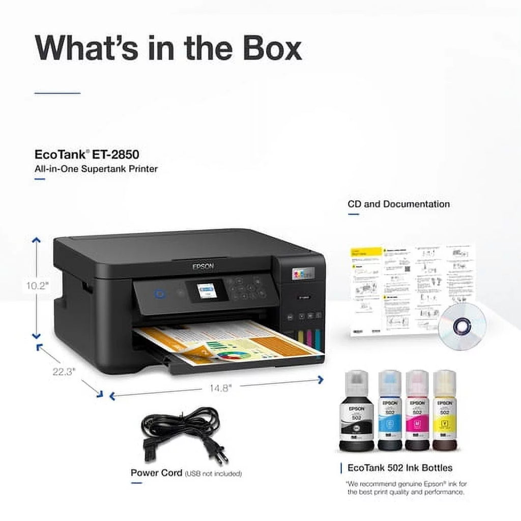 Wireless Color All-in-One Supertank Printer with Scan, Copy and Auto 2-sided Printing L7249