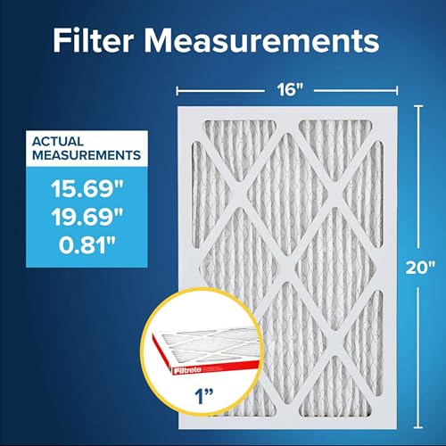 16x20x1 Pleated Electrostatic Air Filter, 6 Pack Q66343