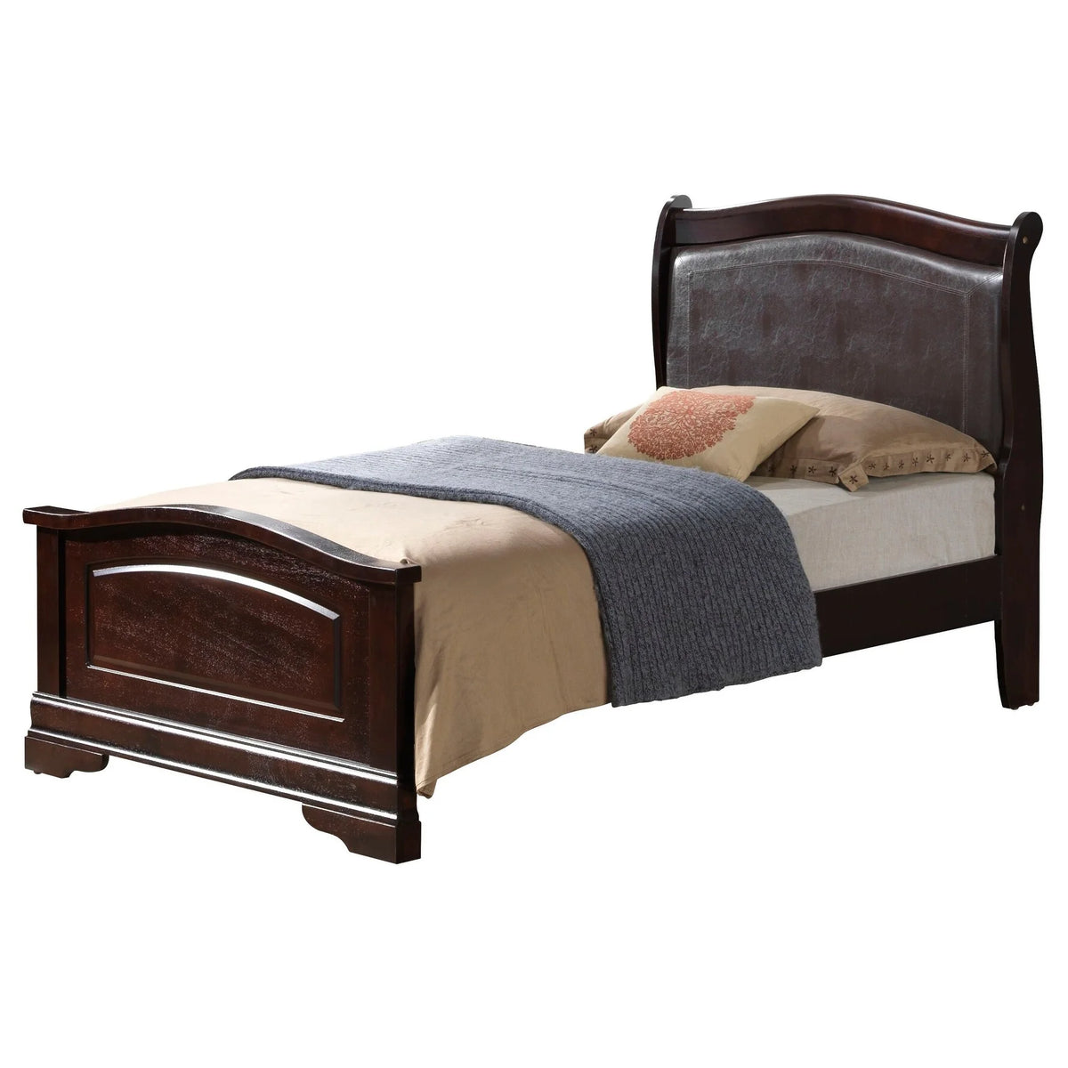 King Panel Bed in Cappuccino E1105