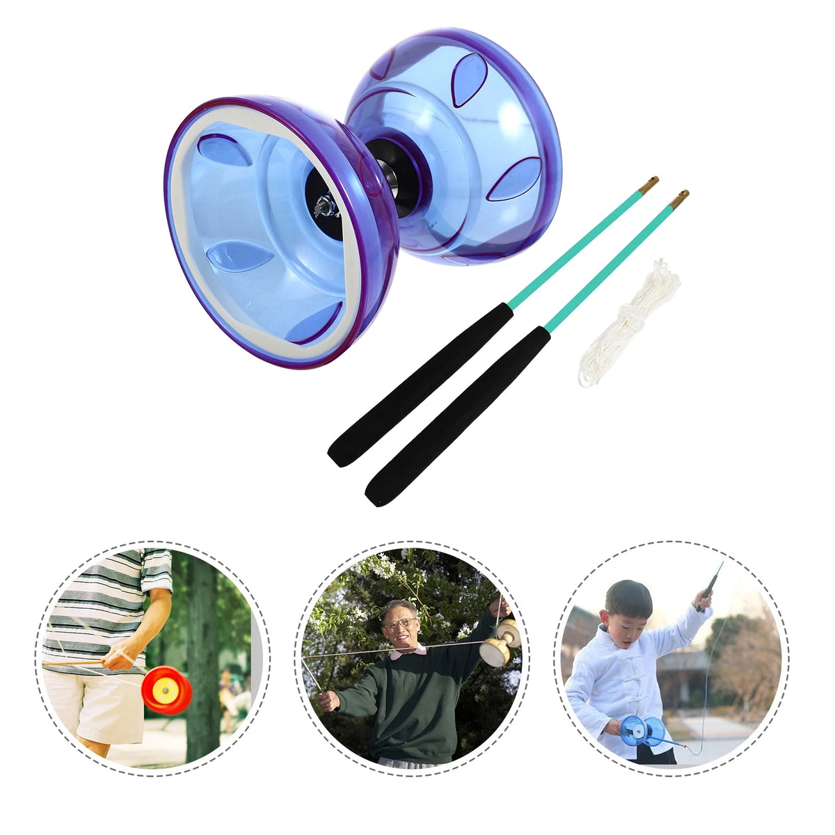 Chinese Party Shutter Favors Bearing Carnival Unresponsive Beginners Fitness Set Juggling China Training B66465