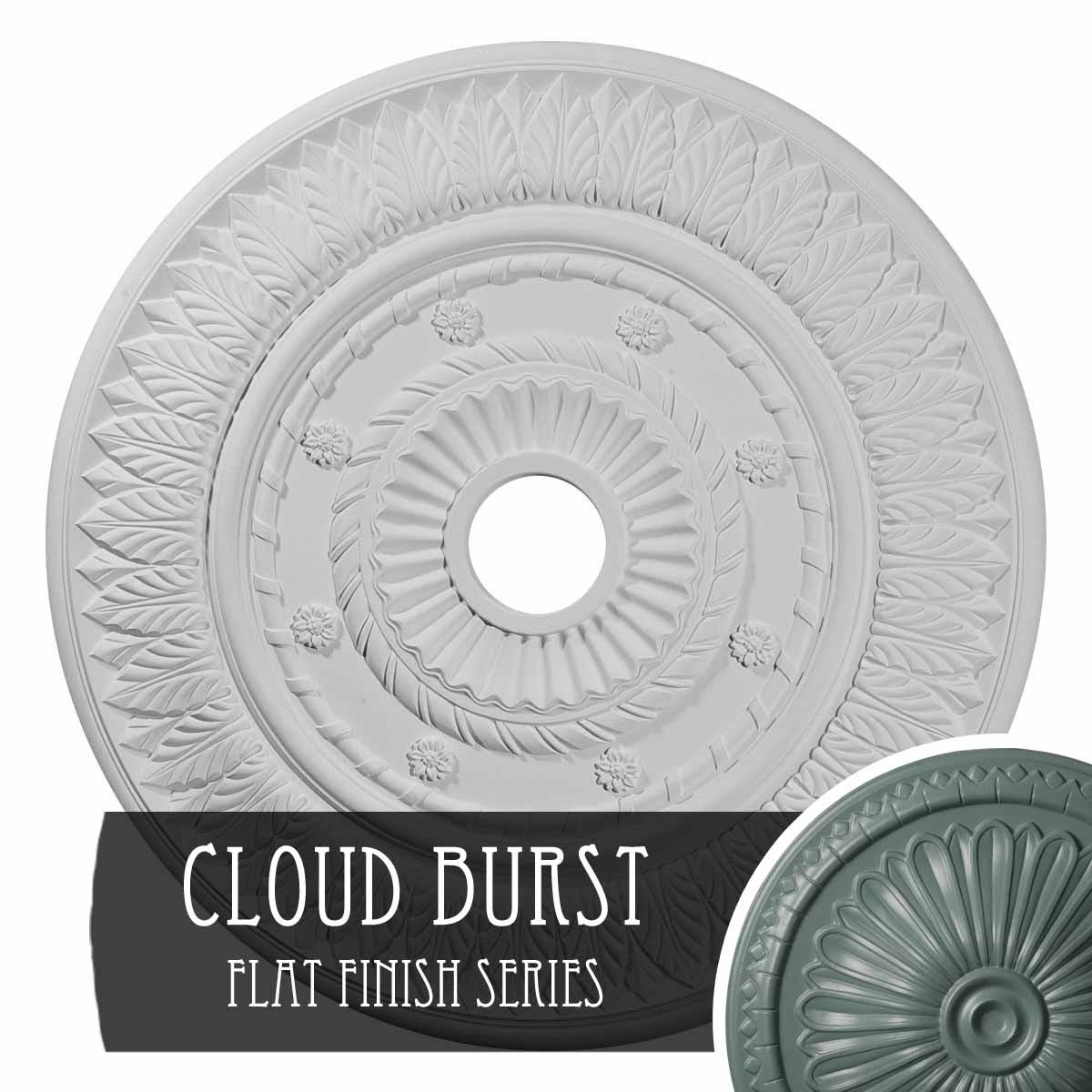 26 3/4x22OD x 3 5/8x22ID x 1 1/8x22P Leaf Ceiling Medallion F5780
