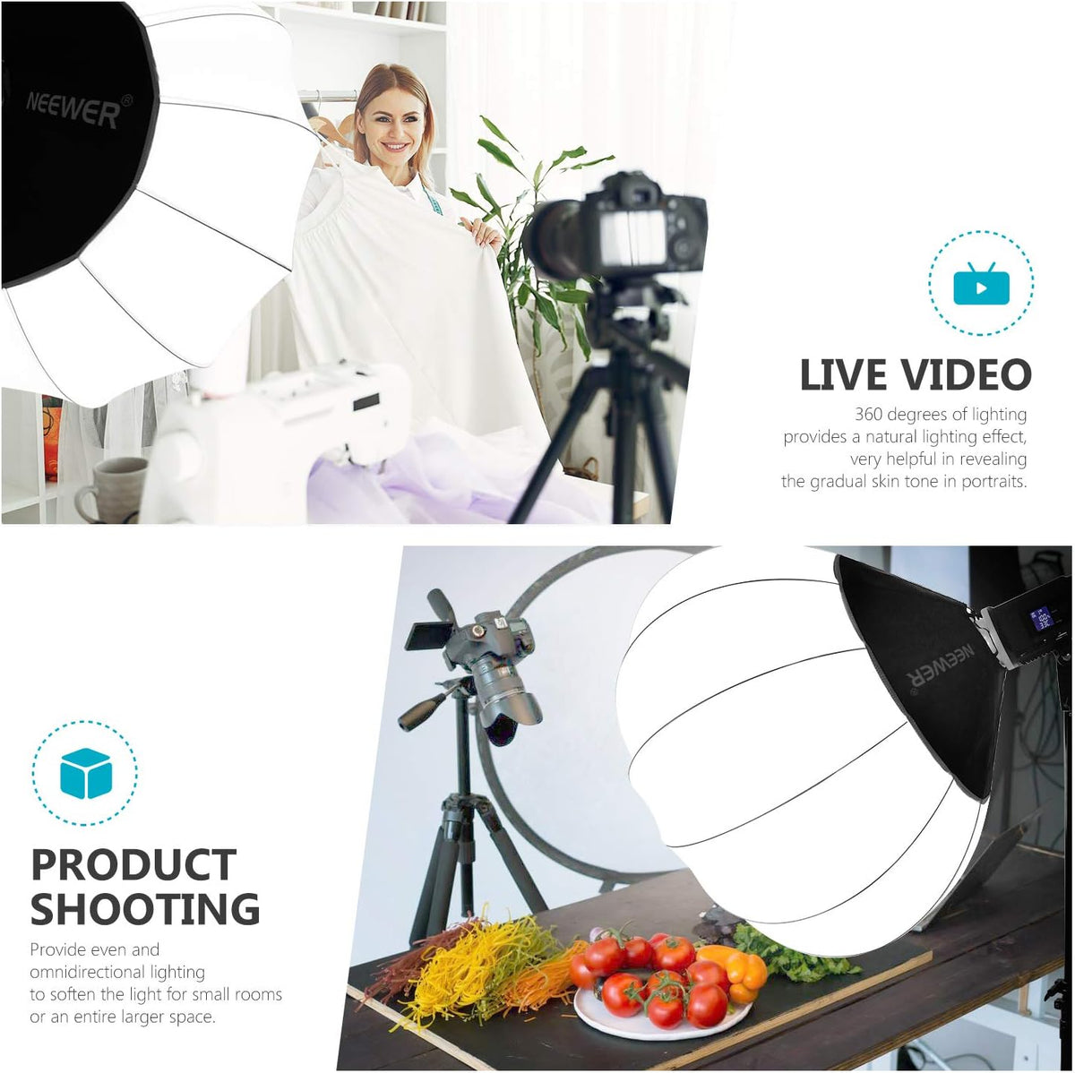 Globe Lantern Softbox Diffuser 32''/80cm Bowens Mount, Pack of 2 W29190