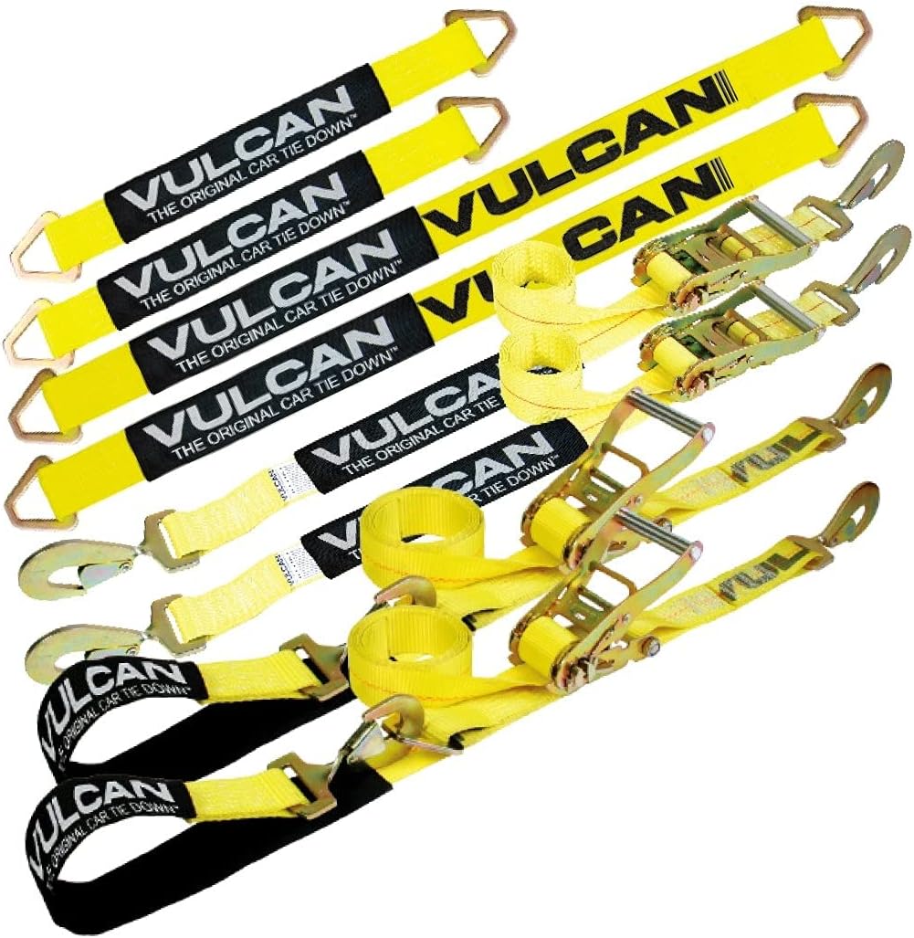 Axle Tie Down Kit with Axle Straps and Snap Hook Ratchet Straps Q749