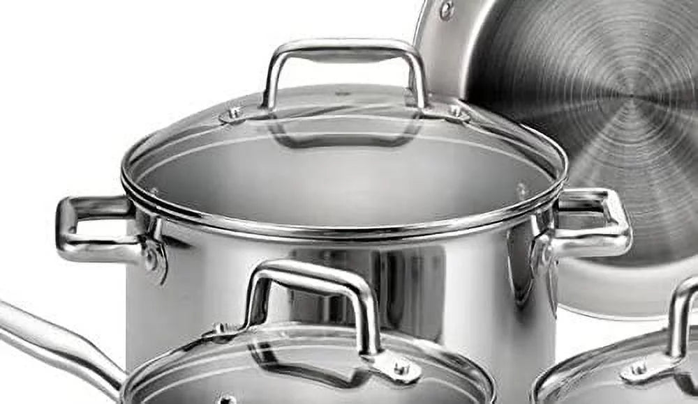 12-Piece Tri-Ply Stainless Steel Cookware Set D433