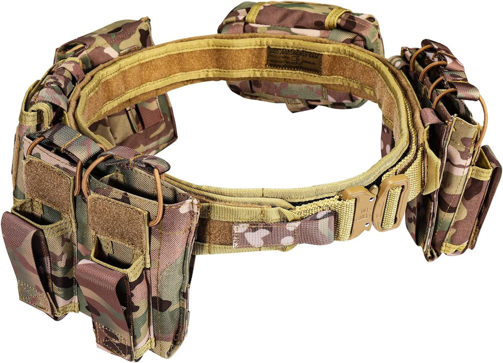 7 in 1 Tactical Modular Duty Belt Set with Pouches G235