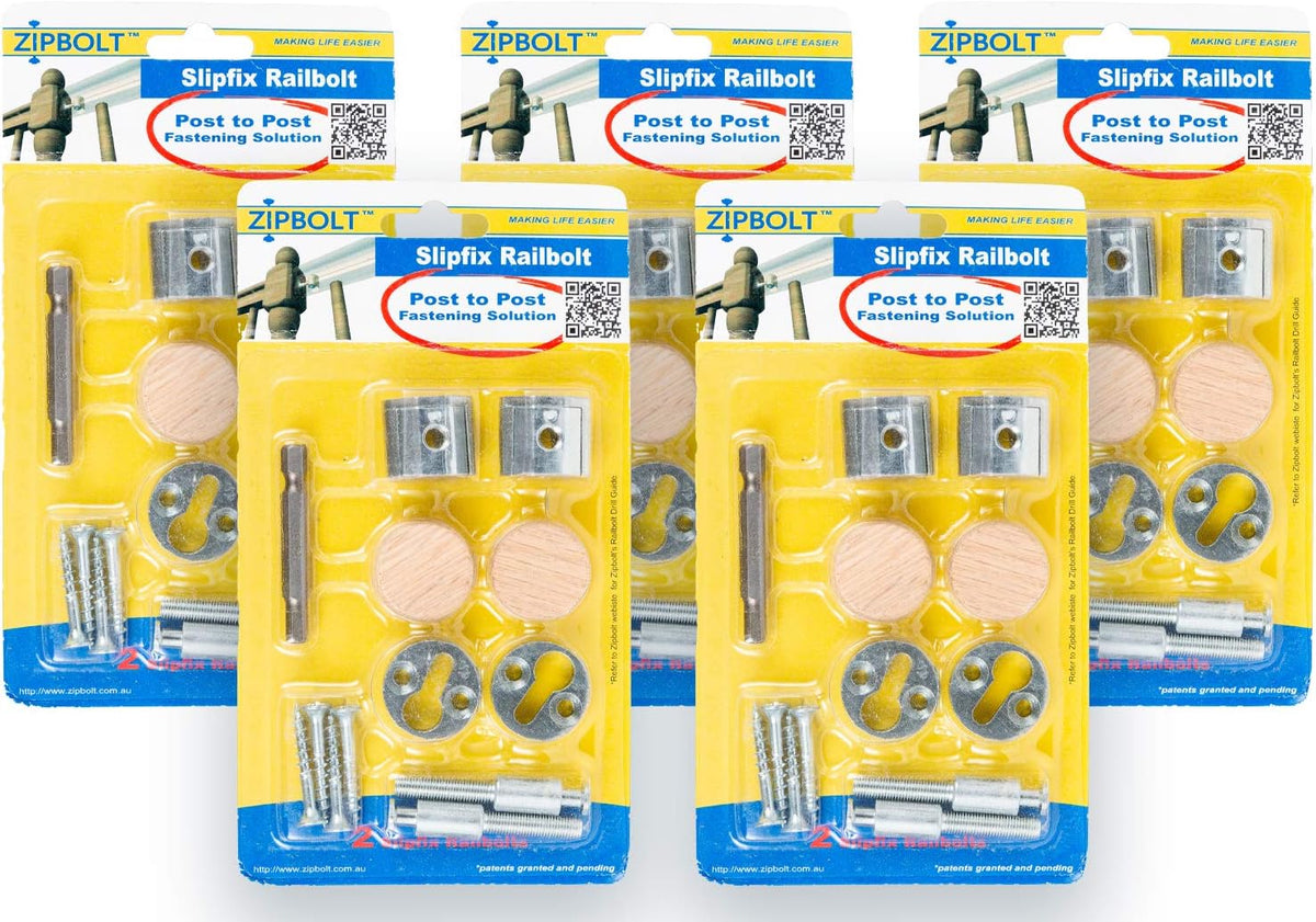 5 Pack Slipfix Railbolt F85161