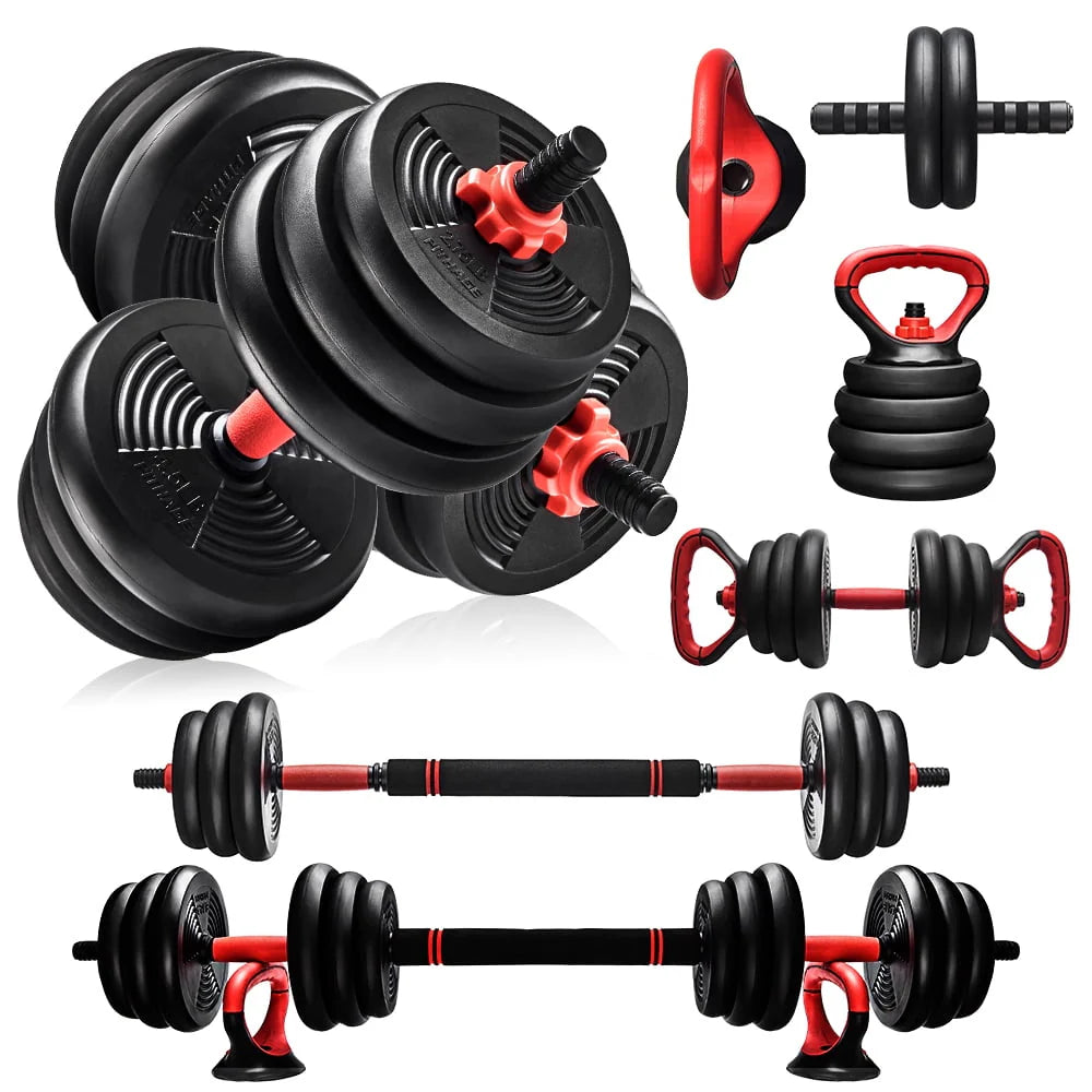Adjustable Dumbbells Set 50lb Black I7016