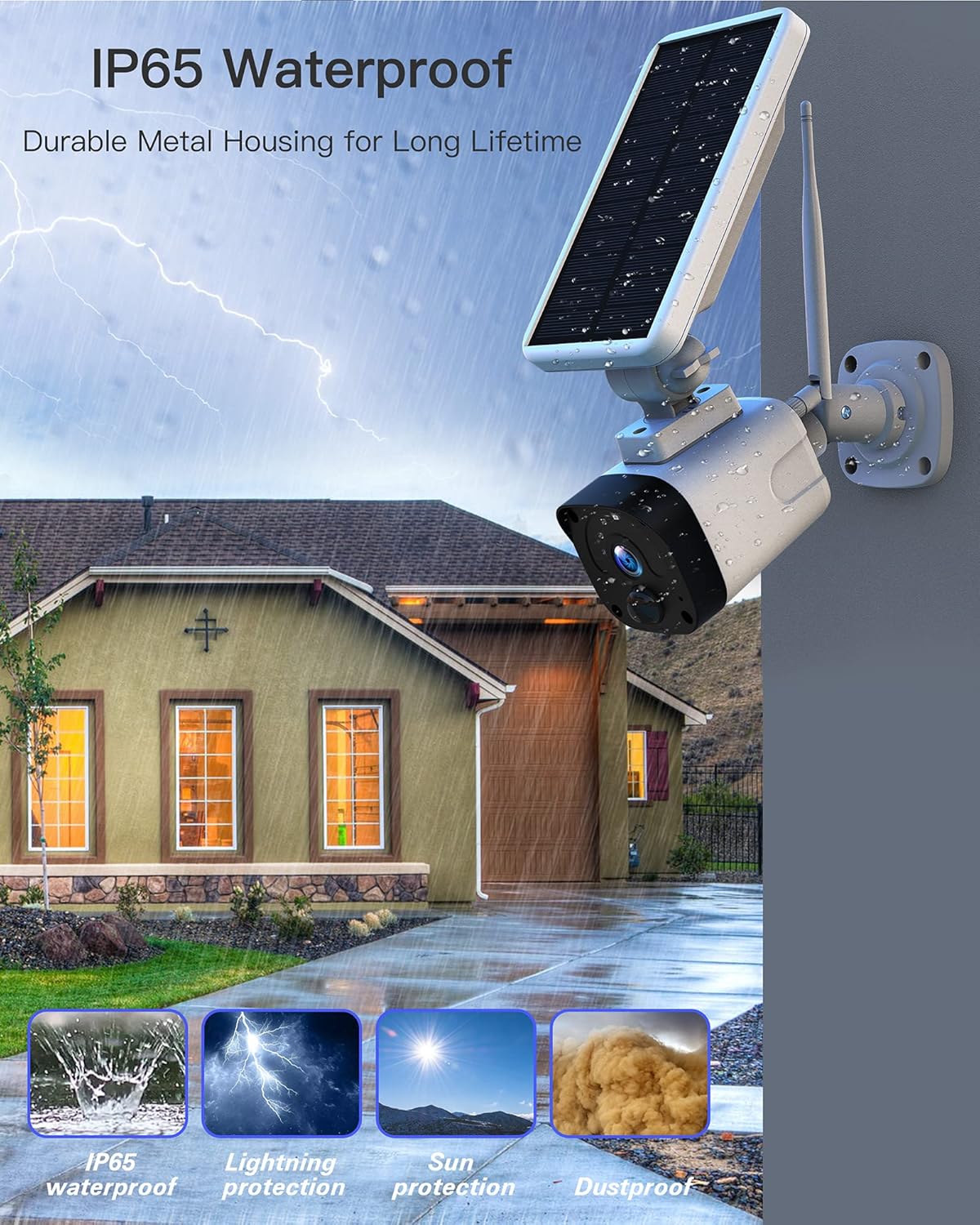 Wireless WiFi Security Camera System with 2 1080P Cameras and Base Station N366