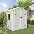 6x4.5 FT Resin Outdoor Storage Shed with Lockable Door F78296