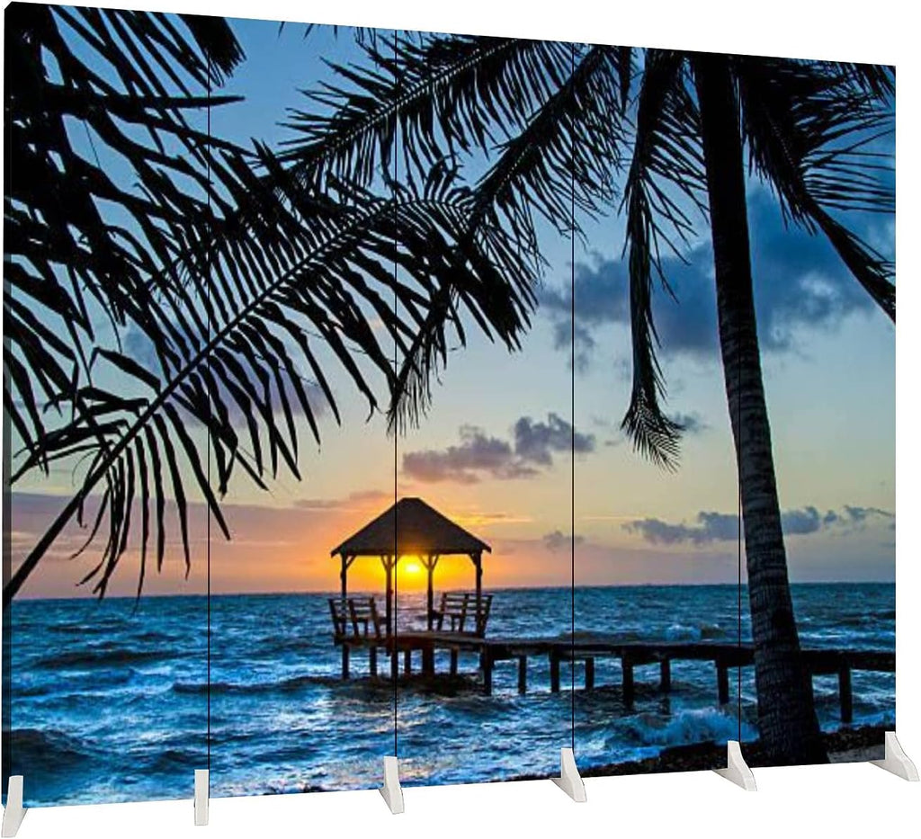 6 Panels Folding Canvas Screen Divider N7753