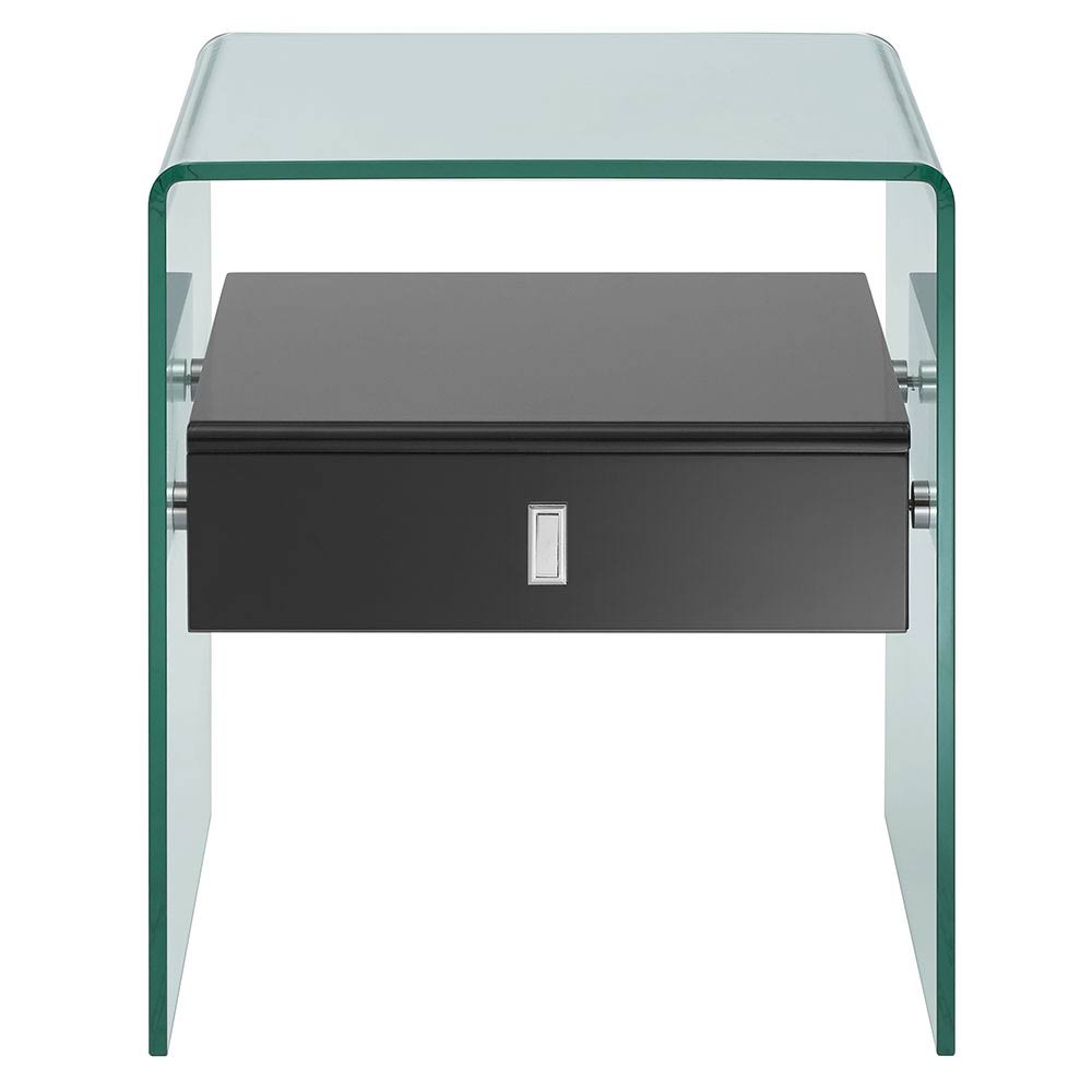 Gray High Gloss Nightstand C47716