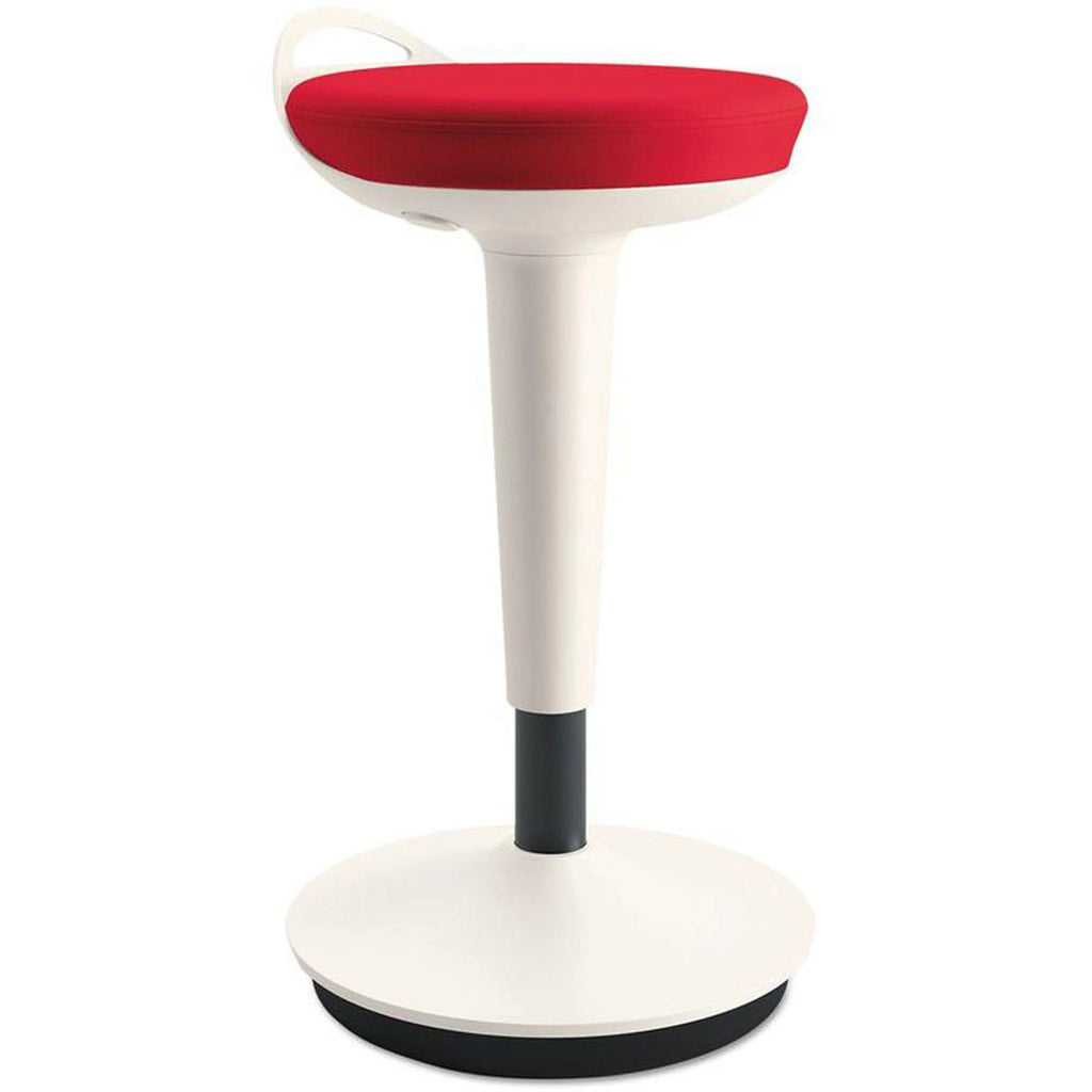 Red Perch Stool with White Base H619692
