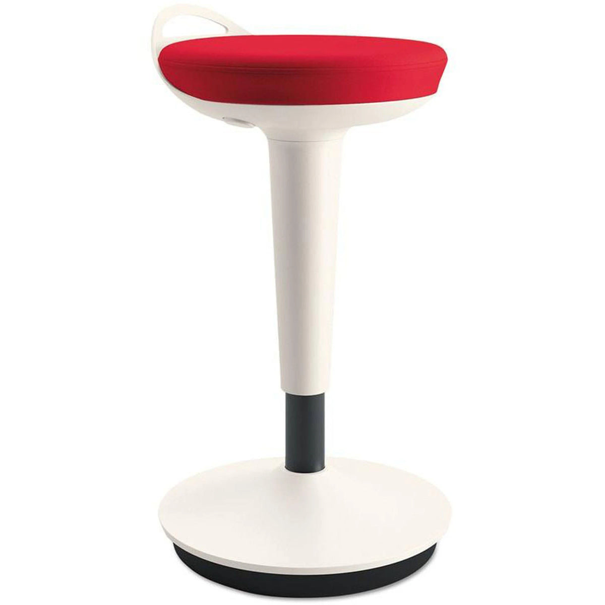 Red Perch Stool with White Base H619692