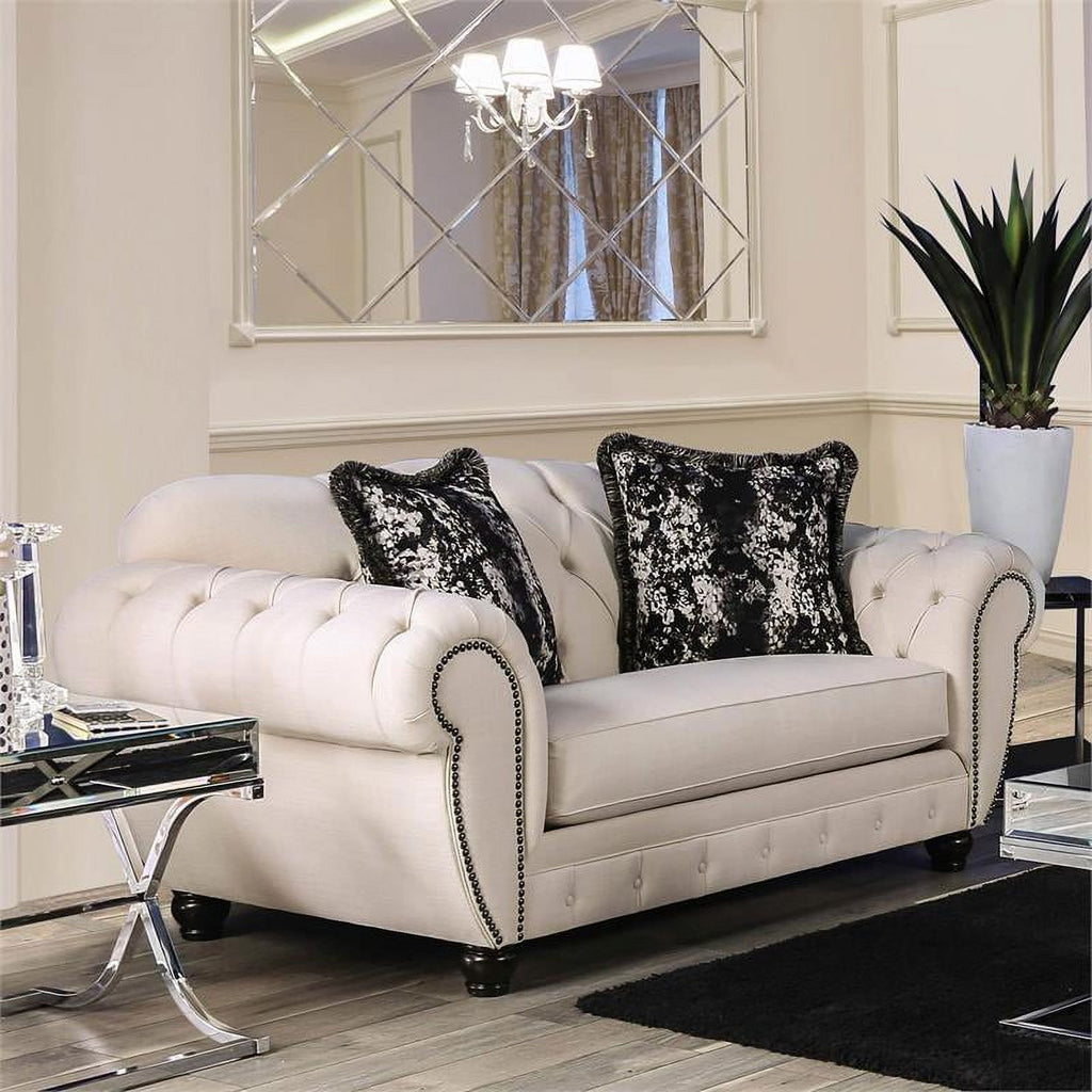Beige Fabric 2-Piece Sofa Set R89638