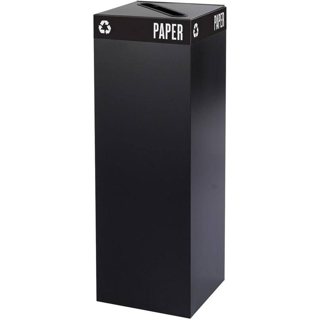 42 gal powder-coated steel black Trash Can Base C77518