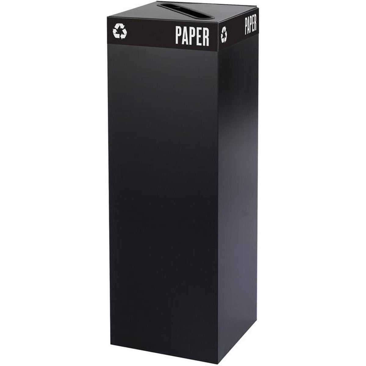 42 gal powder-coated steel black Trash Can Base C77518