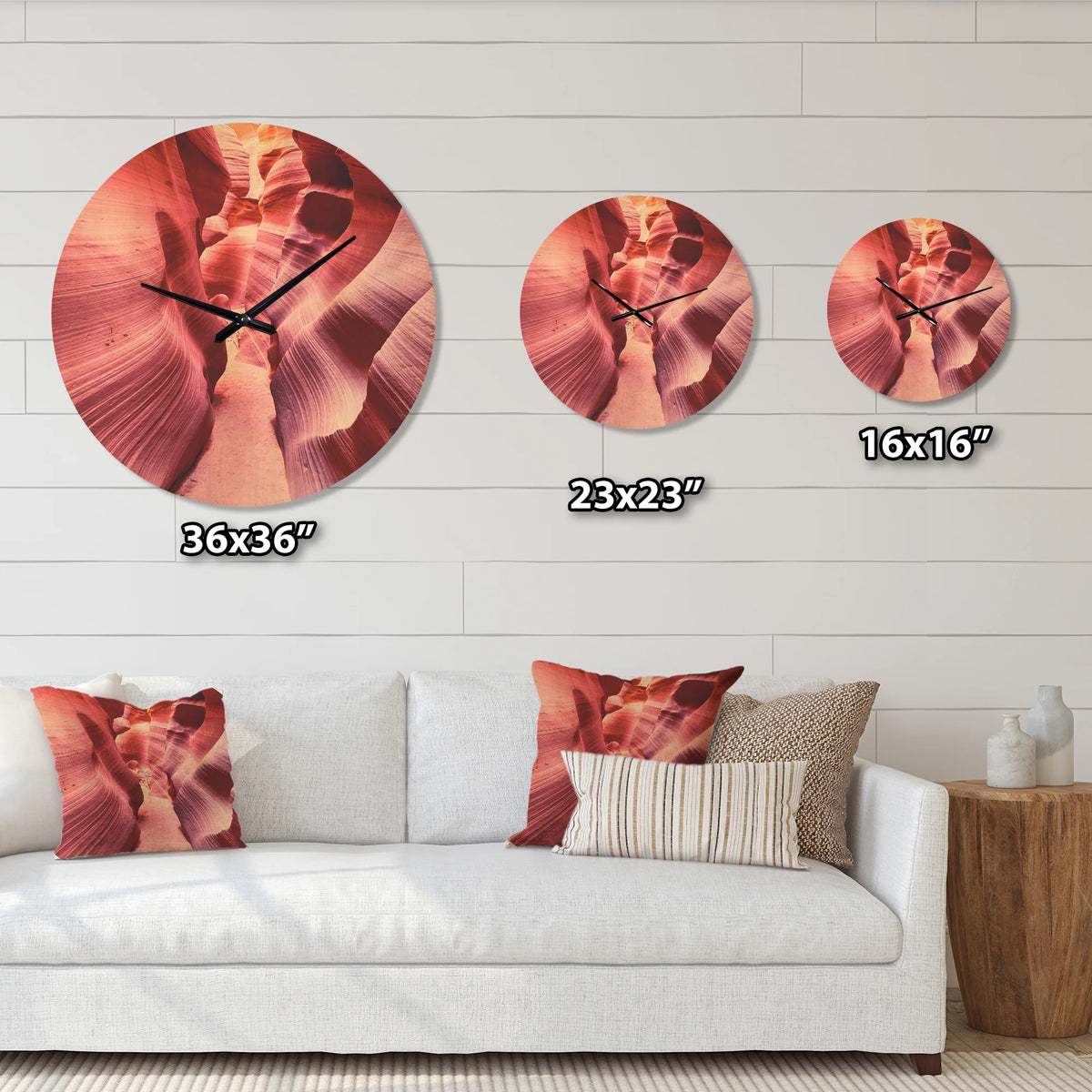 Famous Antelope Canyon Landscape Wood Wall Clock T652