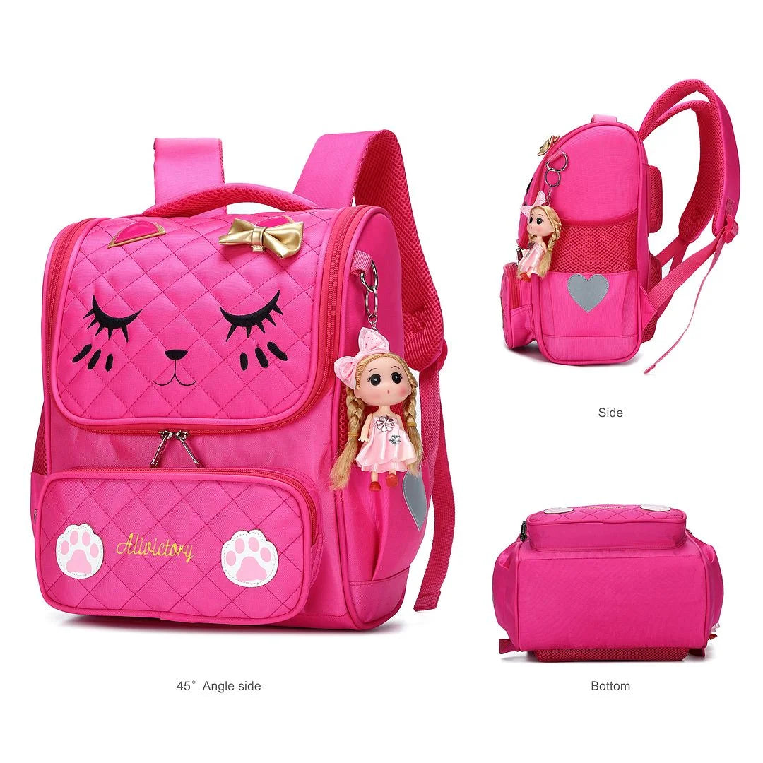 Rose Red Waterproof Kids Backpack R95247
